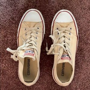 Cream colored converse